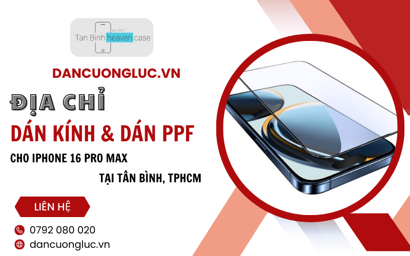 dán kính và dán PPF iphone 16 pro max 
